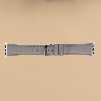 Apple Watch Grey Leather Strap - Boston