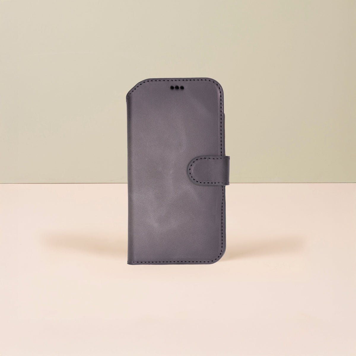 Premium Leather iPhone Air Wallet Case – Gray - Austin