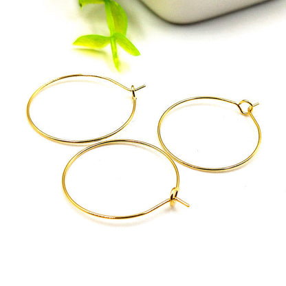 Stainless Steel Real Gold Plating Wine Ear Clip