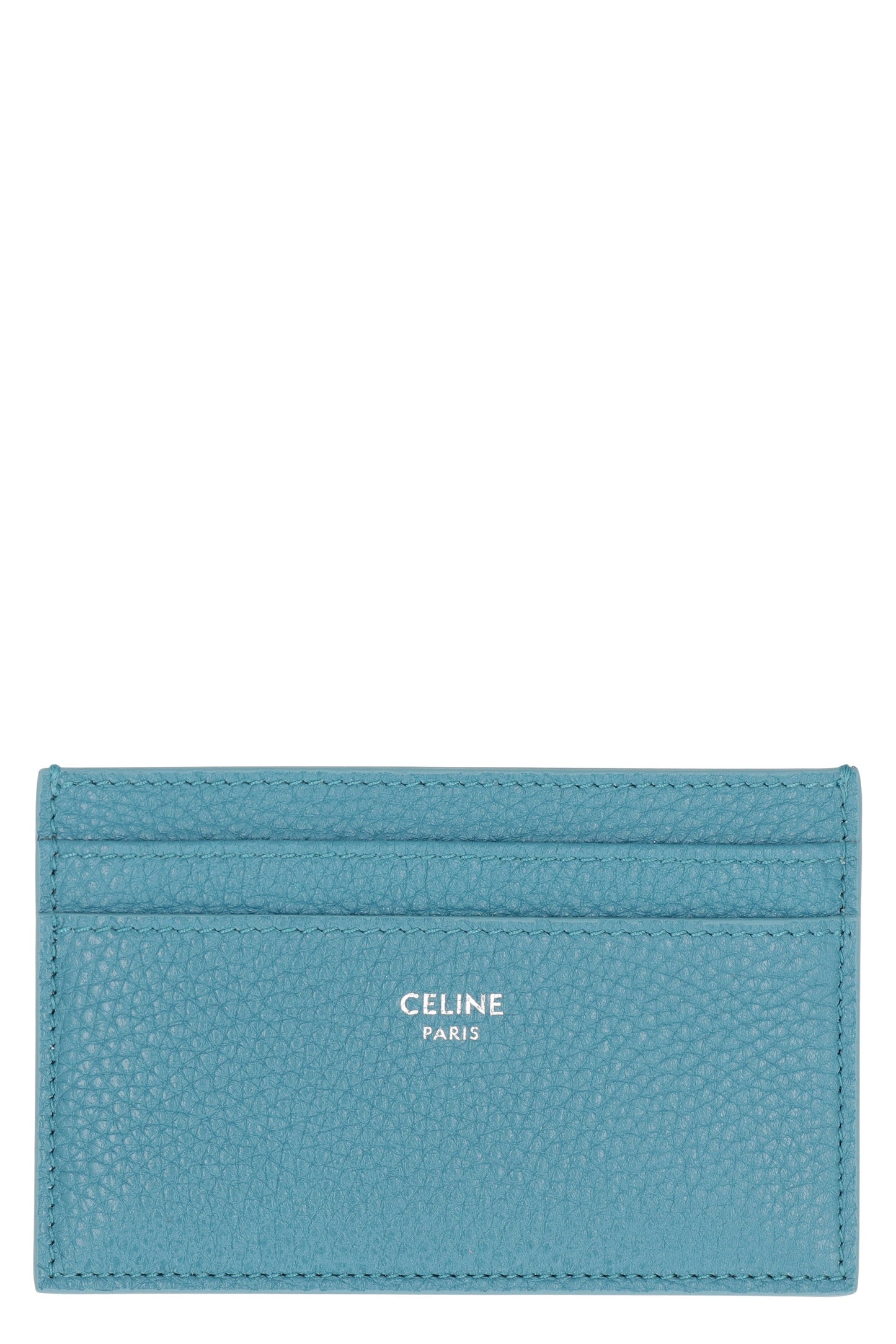 CELINE Pebbled Leather Card Holder with Five Slots -x7 cm