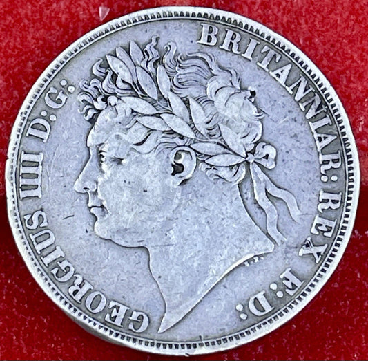 1821-1822 Jorge IV Corona de Plata San Jorge Dragón .925