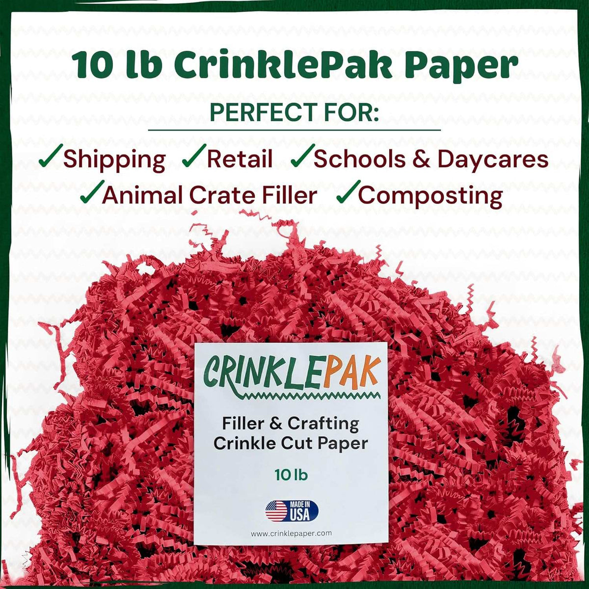 10 LB Red Crinkle Paper