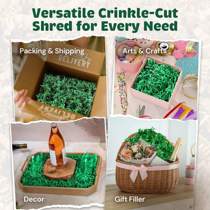 40 LB Green Crinkle Paper