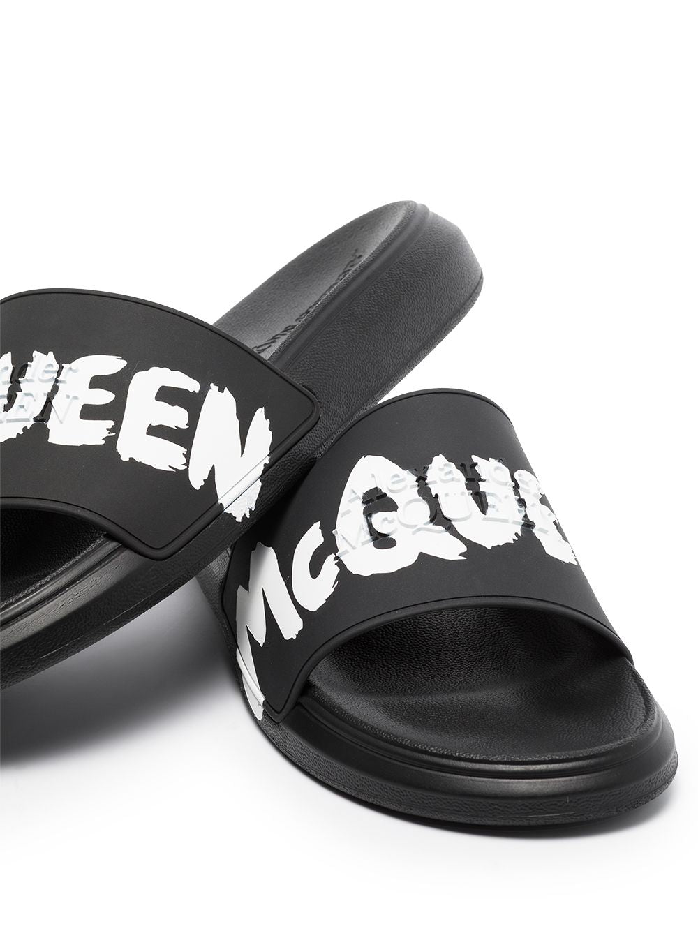 Alexander Mc Queen Graffiti Rubber Slides