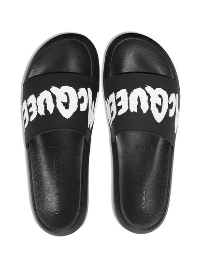 Alexander Mc Queen Graffiti Rubber Slides