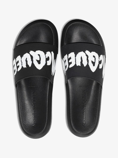Alexander Mc Queen Graffiti Rubber Slides