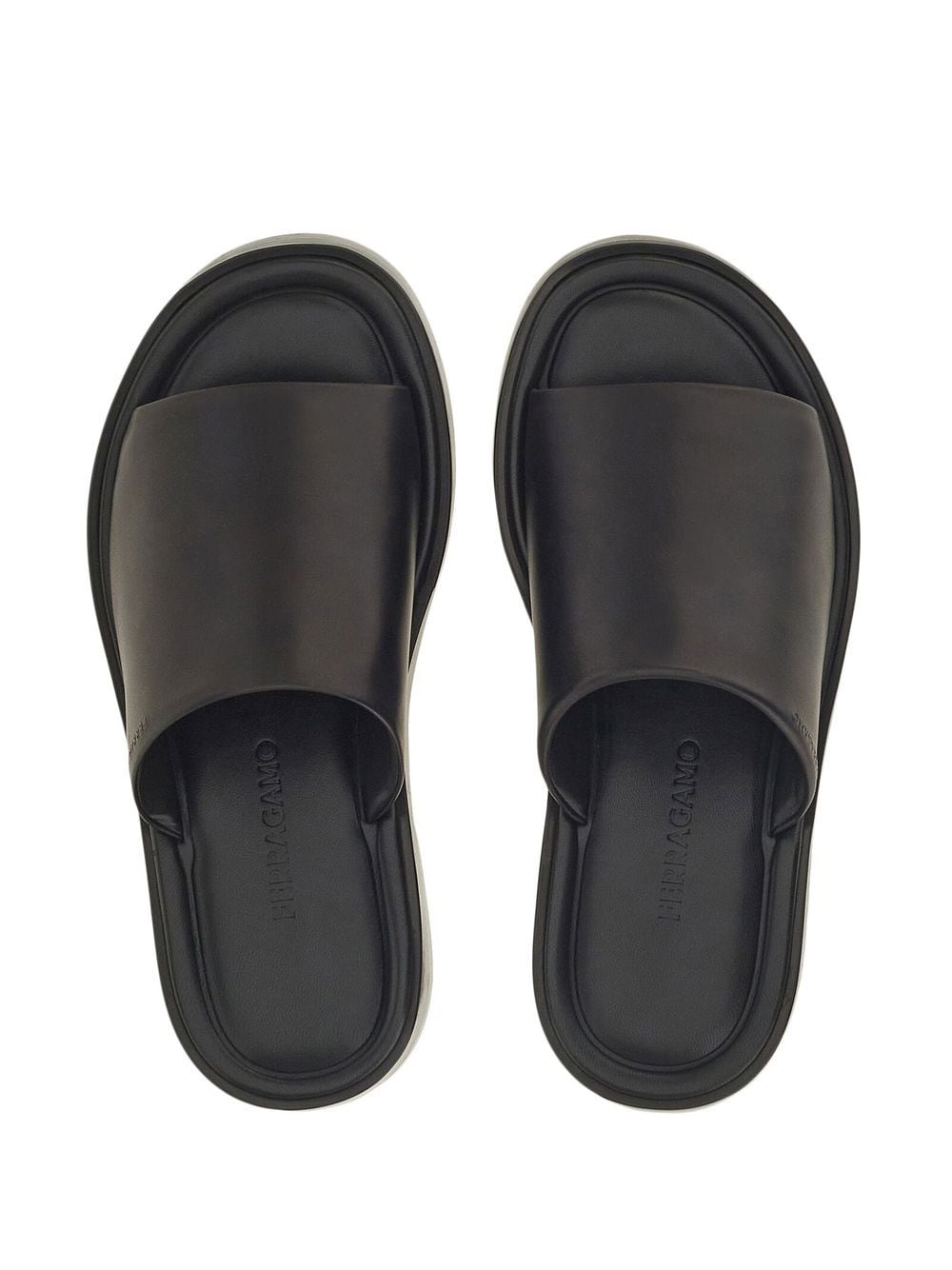 Ferragamo Leather Flat Sandals