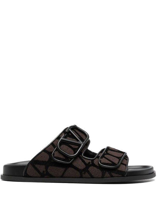 Valentino Garavani V Logo Toile Iconographe Sandals