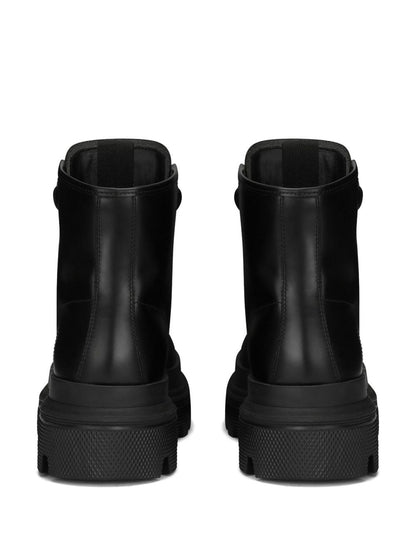 Dolce & Gabbana Leather Laced Up Boots