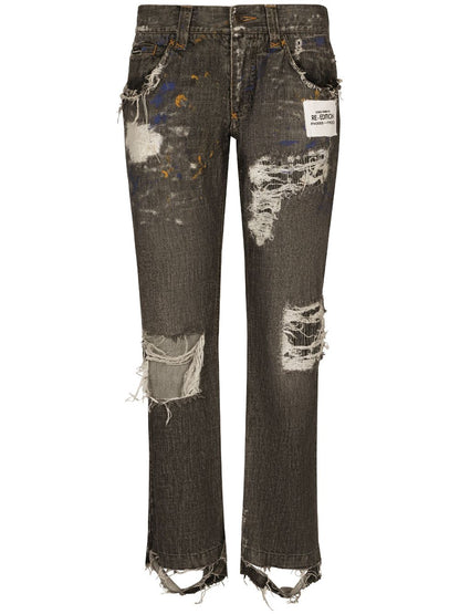 Dolce & Gabbana Ripped Denim Jeans