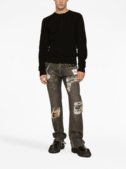 Dolce & Gabbana Ripped Denim Jeans