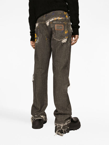 Dolce & Gabbana Ripped Denim Jeans