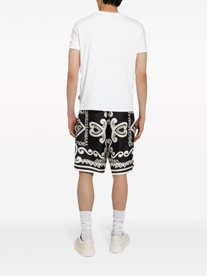 Dolce & Gabbana Marina Print Silk Shorts
