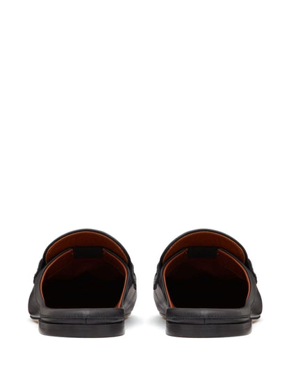 Valentino Garavani V Logo Signature Leather Slippers