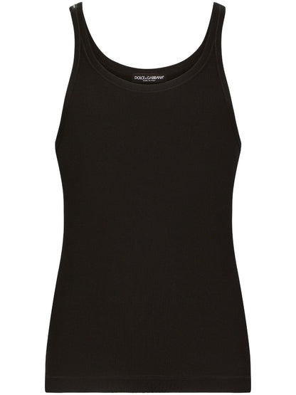 Dolce & Gabbana Ribbed Cotton Tank Top