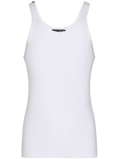 Dolce & Gabbana Ribbed Cotton Tank Top