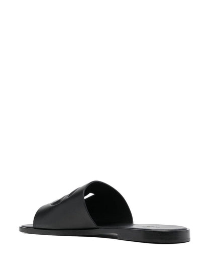 Dolce & Gabbana Dg Leather Flat Sandals