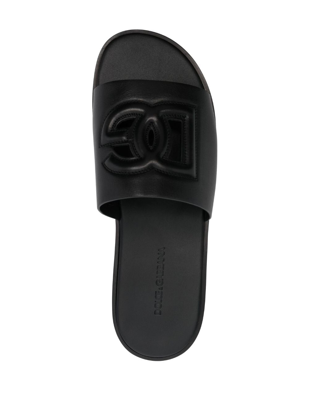 Dolce & Gabbana Dg Leather Flat Sandals