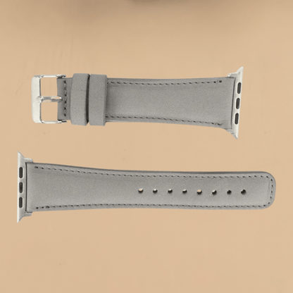 Apple Watch Grey Leather Strap - Boston