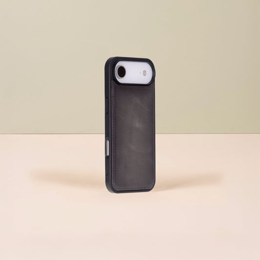 Premium Leather iPhone Air Wallet Case – Gray - Austin