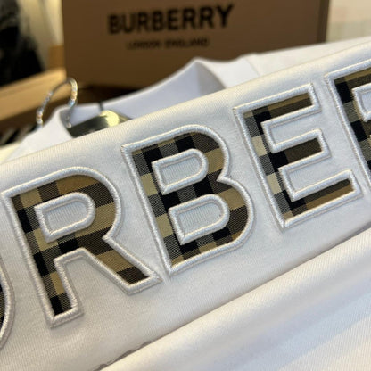 Burberry T-Shirt Without Collar 'White & Gold'