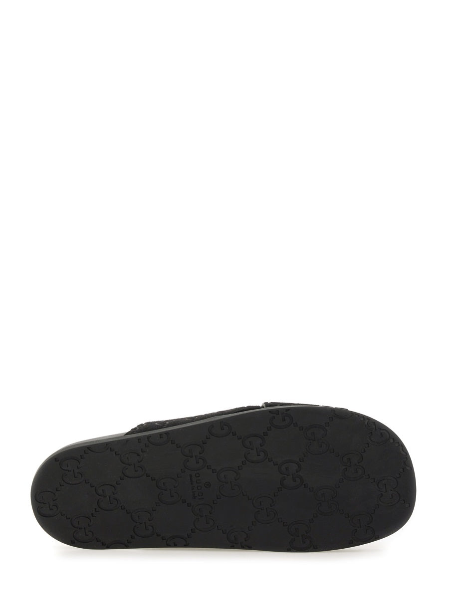 GUCCI Men's GG Pattern Slider Sandals - Stylish Comfort for Spring/Summer 2025, Made in Italy
