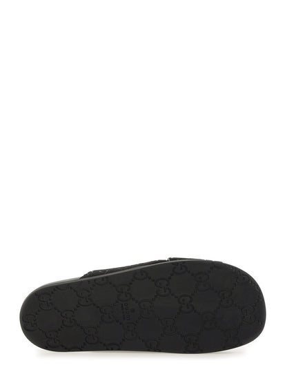 GUCCI Men's GG Pattern Slider Sandals - Stylish Comfort for Spring/Summer 2025, Made in Italy