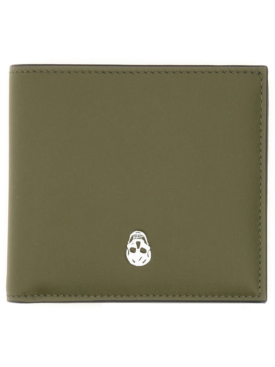 ALEXANDER MCQUEEN Mini 100% Leather Skin Wallet for Men