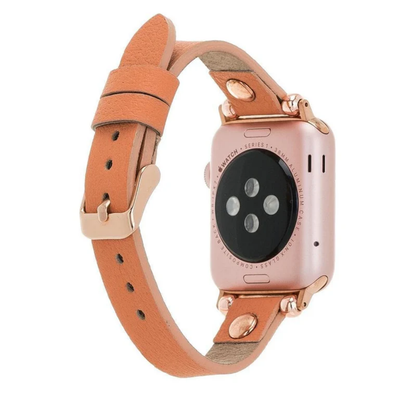 Apple Watch Brick Color Leather Strap - Detroit