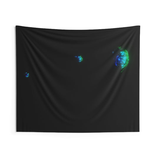 impossible orbit [minimal planetary lock] art tapestry