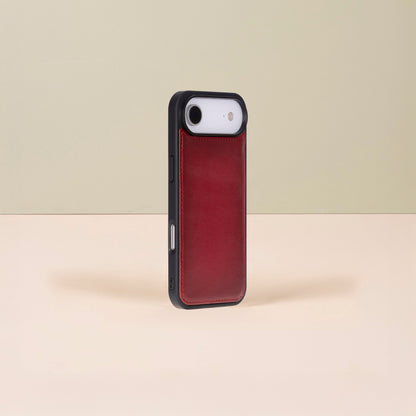 Premium Leather iPhone Air Wallet Case – Red - Austin