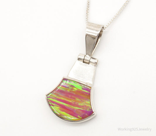 Vintage Mexico Opal 950 Silver Southwestern Necklace — photo 1 of 10