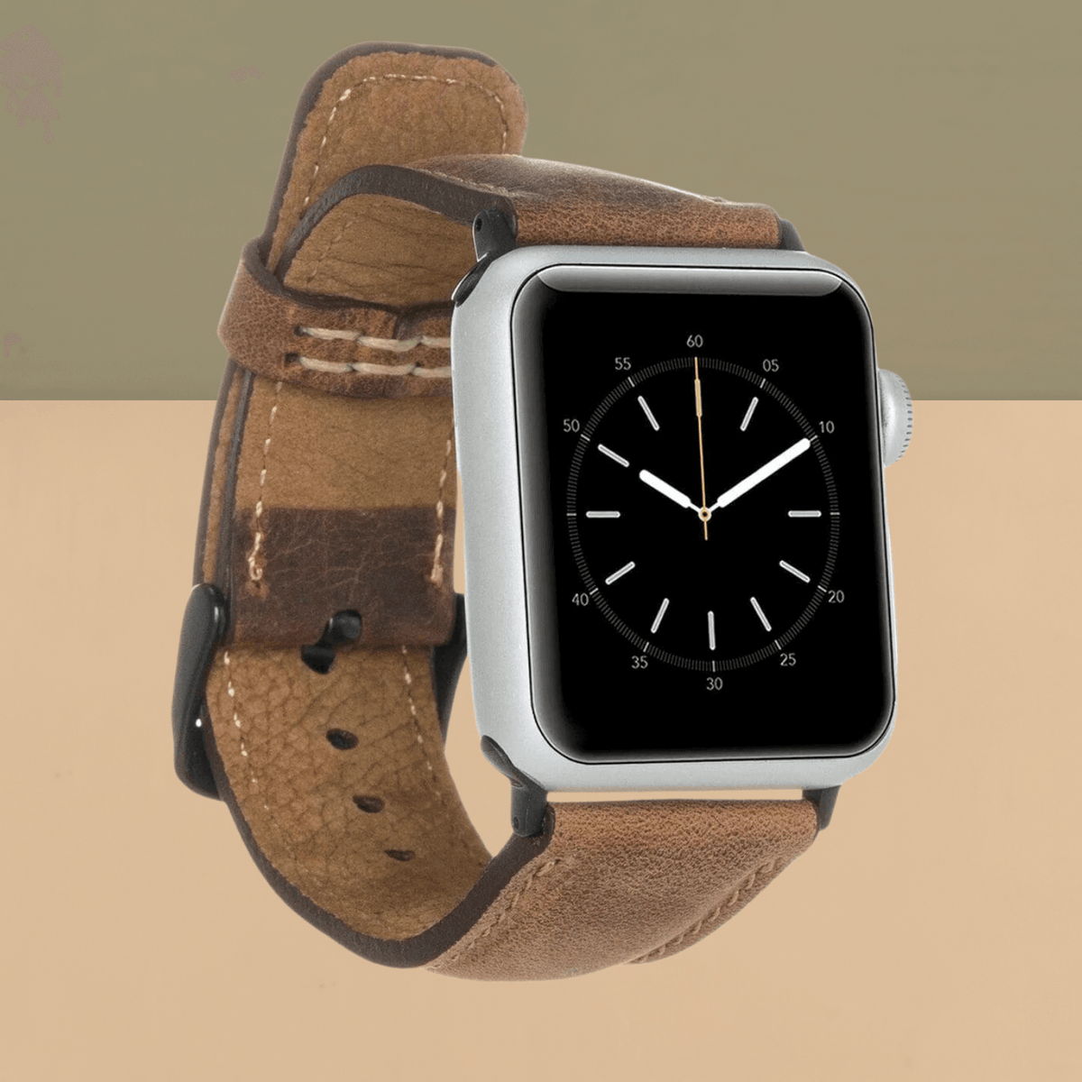 Apple Watch Dark Brown Leather Strap - Boston