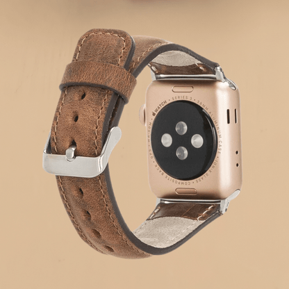 Apple Watch Dark Brown Leather Strap - Boston