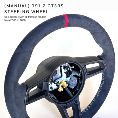 Manual Porsche 991.2 Steering wheel in Red