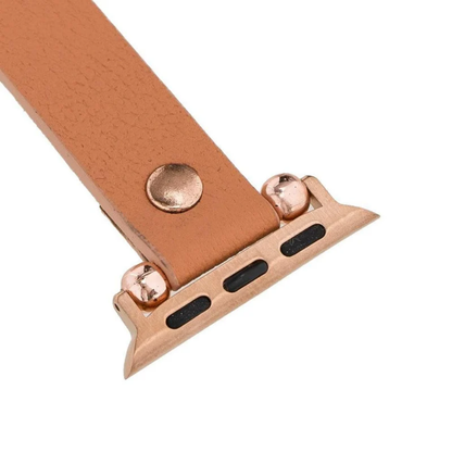 Apple Watch Brick Color Leather Strap - Detroit