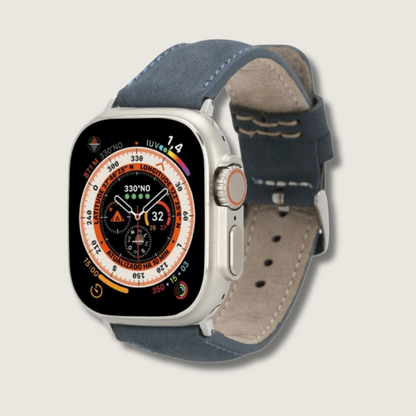 Apple Watch Blue Leather Strap - Boston