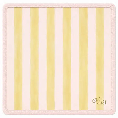 Colony Mahjong Mat - Chartreuse & Petal Pink