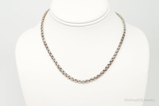 Vintage Mexico Modernist Designer SAUL Sterling Silver Chain Necklace — photo 1 of 10