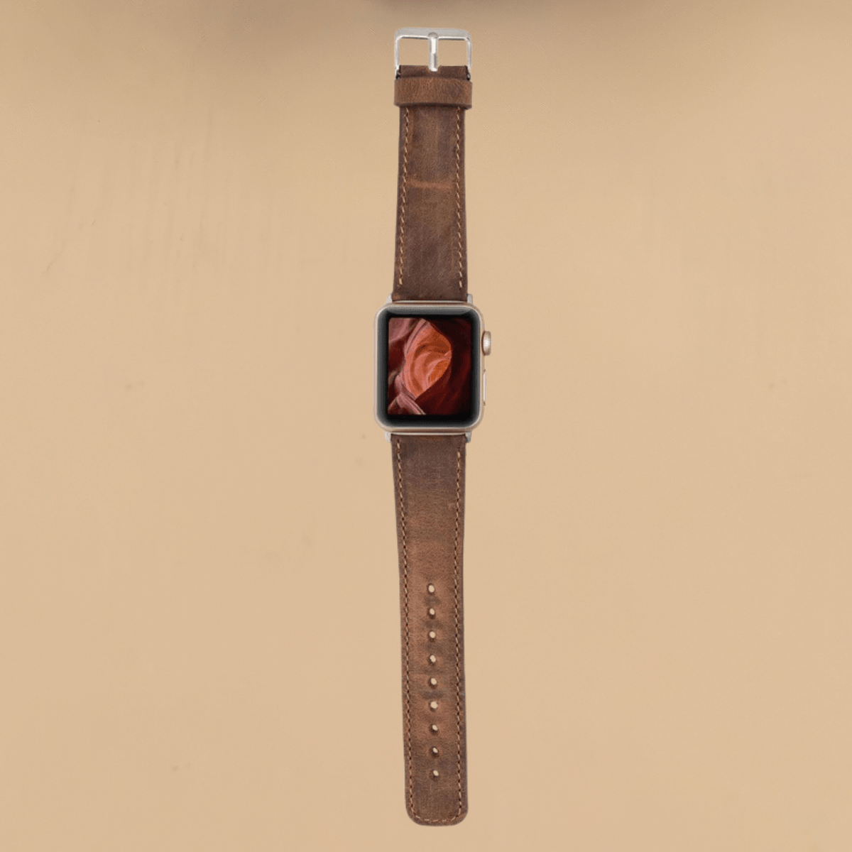 Apple Watch Dark Brown Leather Strap - Boston