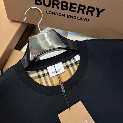 Burberry T-Shirt Without Collar 'Black & Beige'