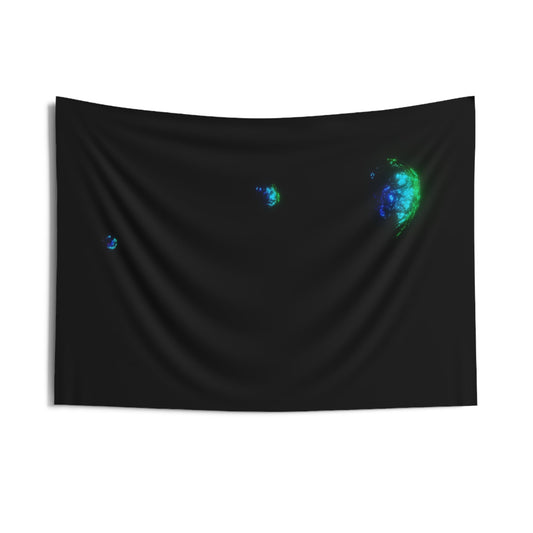 impossible orbit [minimal planetary lock] art tapestry