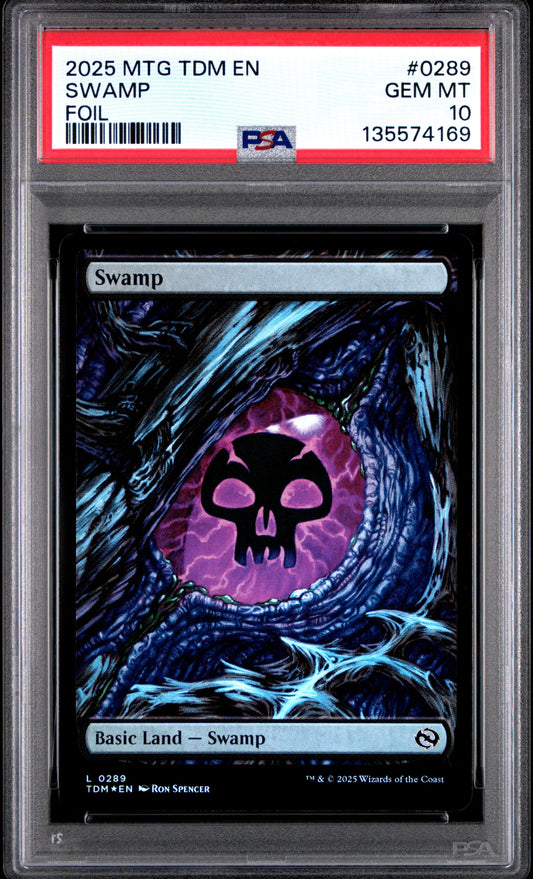 Mágic The Gathering 2025 clasificada Pantano #0289 Foil Carta Tarkir Dragonstorm PSA 10 Gema Perfecta