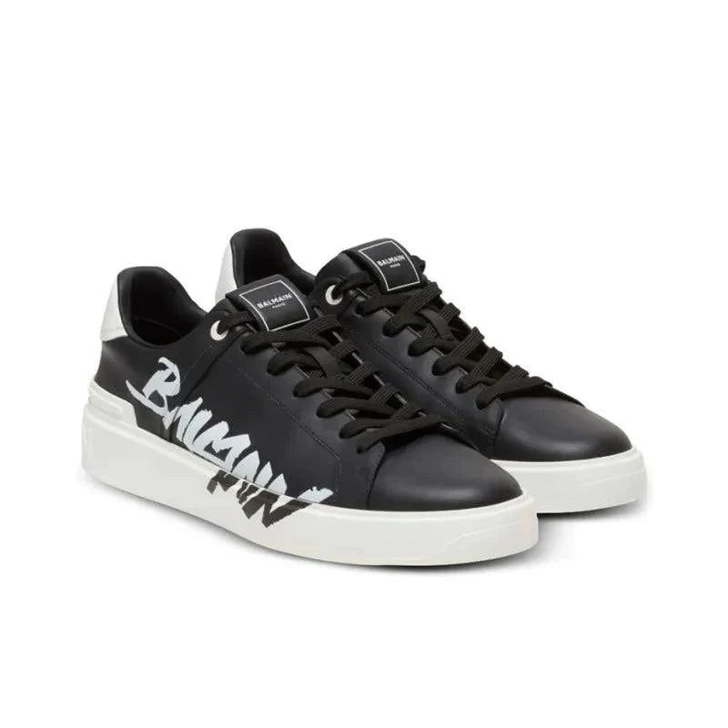 BALMAIN B Court Low-Top Sneakers 'Black/White'