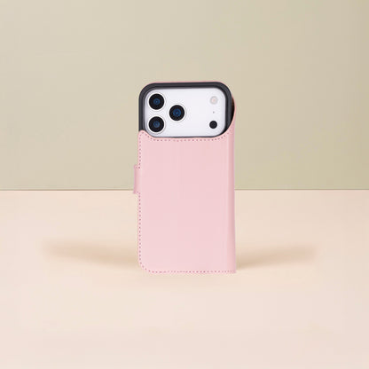 Leather iPhone 18 Pro Max Wallet Case – Pink - Austin