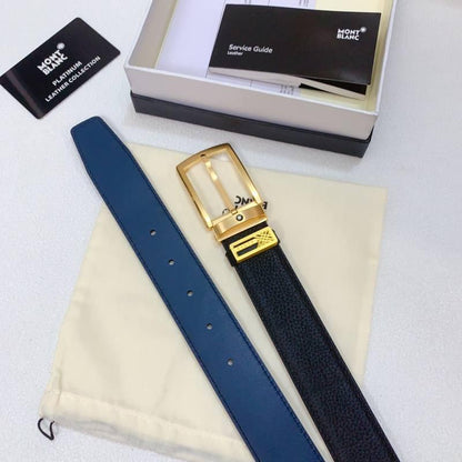 Mont Blanc Reversible Men's Belt 'Black/Blue'
