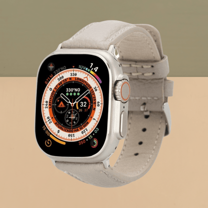 Apple Watch Cream Leather Strap - Boston