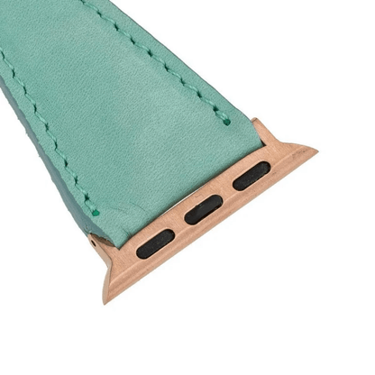 Classic Mint Green Leather Apple Watch Band - Dallas