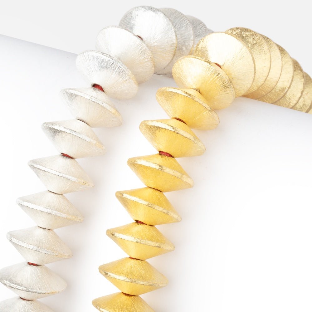 14x7mm Brushed Disc Beads