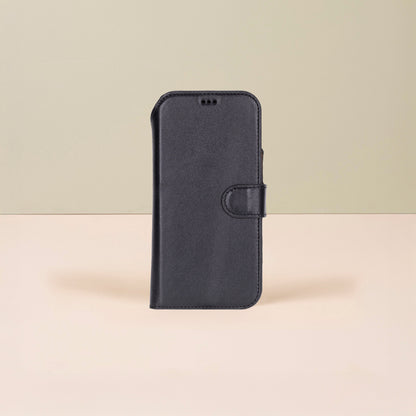 Leather iPhone 18 Pro Max Wallet Case – Black - Austin